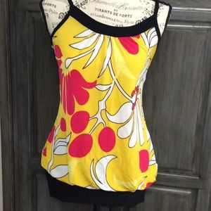 Rosegeranium floral abstract summer top